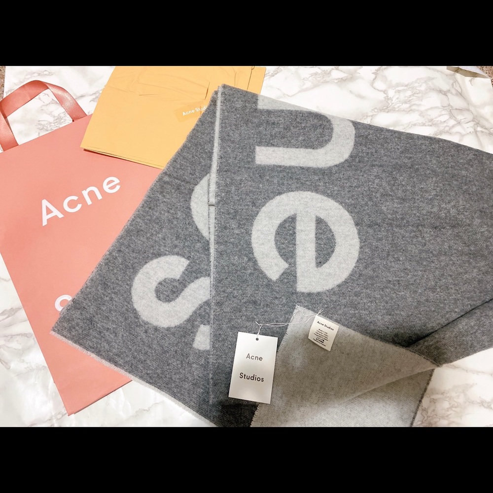 ACNE STUDIOS Toronto Logo Wool-Blend Scarf